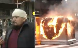 Consulado de Chile en Bs As: Destrozos y agredieron a medios