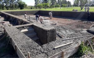 San José. Avanza la terminación de la pileta del polideportivo