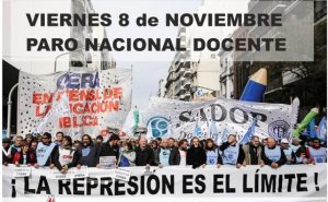 Viernes 8 de noviembre: AGMER convoca a un paro nacional docente