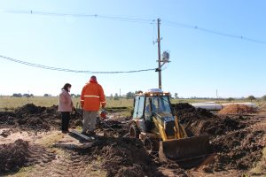 Avanza la obra de desagües sobre Bulevar Guex en Villa Elisa