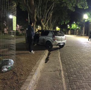 Circulaba alcoholizado y chocó un árbol de la plaza