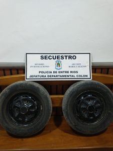 Se recuperaron dos cubiertas que habían sido sustraídas