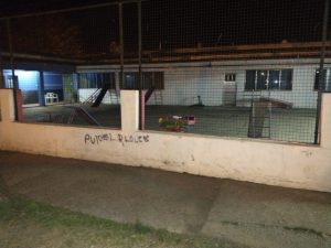 Se inició actuaciones de oficio por grafitis en un jardín de infantes