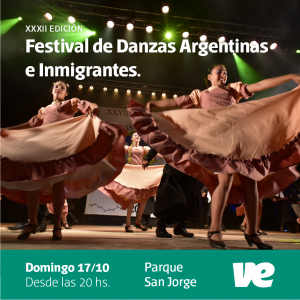 Villa Elisa vivirá el Festival de Danzas Argentinas e Inmigrantes el próximo domingo 17 de Octubre