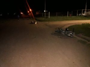 Accidente en Ubajay, chocaron  dos motociclistas y resultaron con lesiones graves
