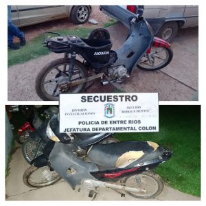 Secuestro de dos motocicletas en Colón