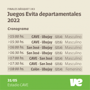 Juegos Deportivos Evita: se juegan en Villa Elisa las finales de básquet