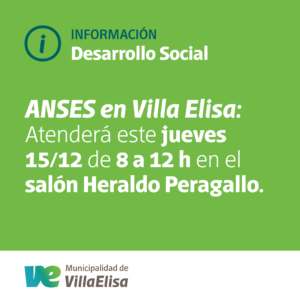 Este jueves ANSES volverá a atender en Villa Elisa.