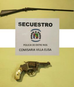 Villa Elisa: Allanamiento y secuestro de armas por una causa por amenazas