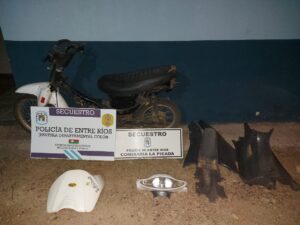 Se recuperó en Barrio El Colorado una moto sustraída en la ciudad de Concepción del Uruguay