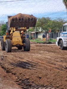 Comenzó la obra de repavimentación de Avenida Libertad en Villa Elisa