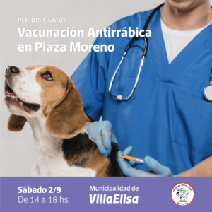 Nueva jornada de vacunación antirrábica en Villa Elisa