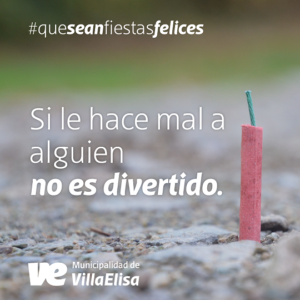 Prohibido el uso y venta de pirotecnia en Villa Elisa