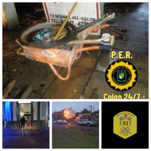 Robó una carretilla con herramientas y quedó detenido.