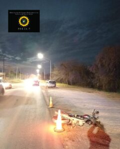 Motociclista resultó Lesionada en un Accidente.