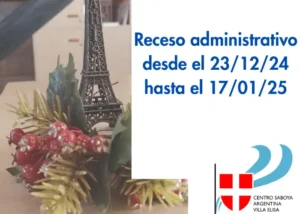 Receso administrativo en el Centro Saboya de Villa Elisa