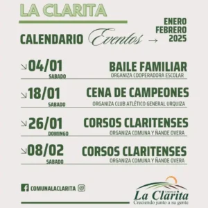 Actividades programadas en La Clarita para enero y febrero 2025