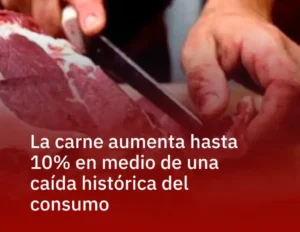 La carne aumentaría hasta un 10% en medio de una caída histórica del consumo
