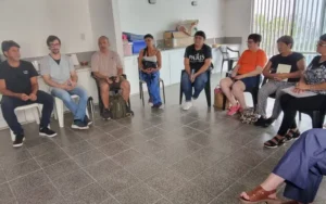 Integrantes de San José Te Cuida se reunieron este jueves 6 de febrero en el Área de Niñez, Adolescencia y Familia