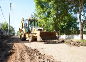 San José: Trabajos previos sobre calle Maipú para su asfaltado