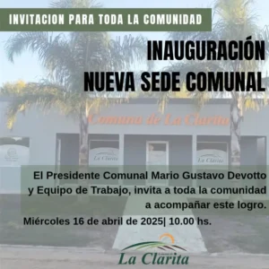 INAUGURACIÓN SEDE COMUNAL LA CLARITA