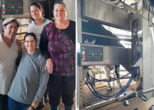 “Con esfuerzo se puede”, aseguró entrerriana que impulsa un tambo robotizado con paneles solares