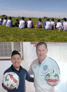 ARROYO BARÚ: ENTREGA DE PELOTAS A LA ESCUELITA DE FÚTBOL