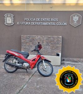 COLÓN: SE RECUPERA UNA MOTOCICLETA SUSTRAÍDA TRAS INVESTIGACIÓN POLICIAL