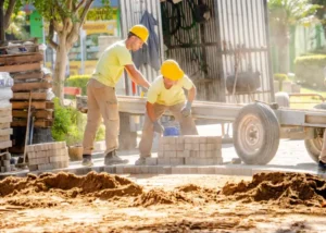 Villa Elisa: Avanza la obra de adoquinado en calle Alvear
