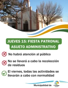 1° de Mayo: Asueto Administrativo – Fiesta Patronal