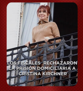 Los fiscales Diego Luciani y Sergio Mola rechazaron otorgarle prisión domiciliaria a Cristina Kirchner