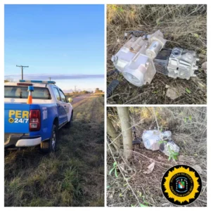 Colonia Vázquez: Policía halló un motor de motocicleta vinculado a un hecho delictivo