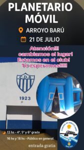 El Planetario Móvil visitó Arroyo Barú