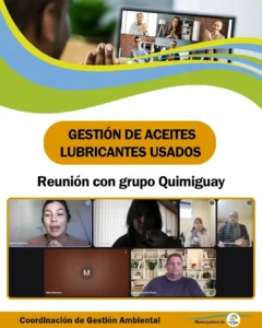 1° de Mayo: Reunión con la empresa Quimiguay por la gestión de Aceites Lubricantes Usados