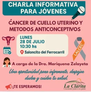 La Clarita organiza charla informativa sobre salud sexual y prevención del cáncer de cuello uterino