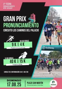 Pronunciamiento será sede de la 4° fecha del Gran Prix “Caminos del Palacio”