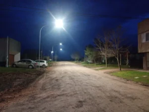 Villa Elisa: Se concluyó otro tramo de alumbrado público
