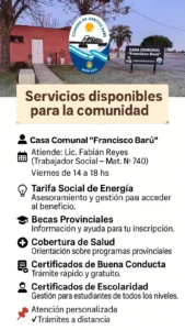 Comuna de Arroyo Barú: Servicio de Atención Social para la Comunidad