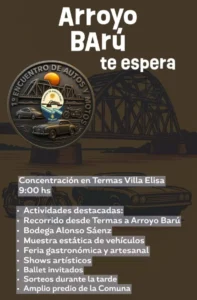 Este Domingo 28, Arroyo Barú será escenario del 1° Encuentro de Autos Clásicos y Motos