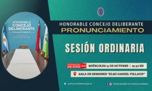 Nueva sesión del Honorable Concejo Deliberante de Pronunciamiento