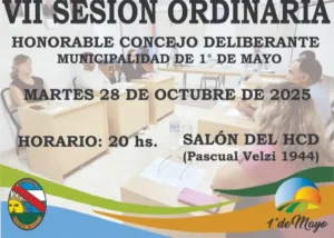 1° de Mayo: VII Sesión Ordinaria del Honorable Concejo Deliberante