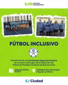 San José: Jornada de fútbol inclusivo en el Polideportivo Municipal