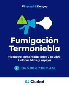 San José: Fumigaciones preventivas: aplicación de termoniebla para el control de mosquitos