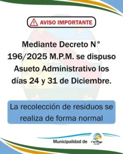1° de Mayo: COMUNICADO IMPORTANTE – ASUETO ADMINISTRATIVO