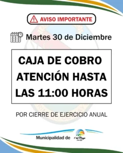 1º de Mayo: Aviso a la comunidad