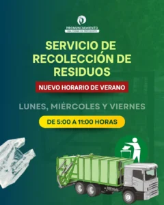 Pronunciamiento: El camión recolector adelantará su horario durante enero