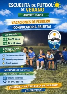 Escuelita de Fútbol de Verano en Arroyo Barú