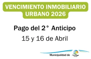 1° de Mayo: informan vencimientos del Impuesto Inmobiliario Urbano 2026 de ATER