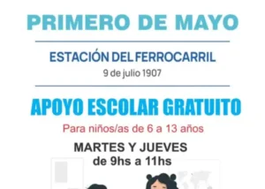 INSCRIPCIONES ABIERTAS PARA EL PROGRAMA EDUCANDO EN MOVIMIENTO 2026 EN 1° DE MAYO