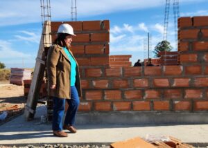 Susana Lambert visitó las distintas obras que se están ejecutando en Villa Elisa